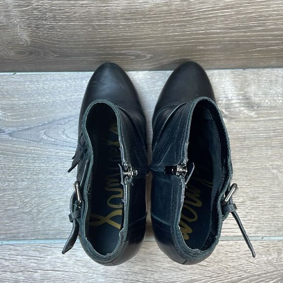 Sam Edelman Kenley Women’s Sz 9M Black Leather 5” Heel Inside Zip Ankle Booties - Picture 5 of 12